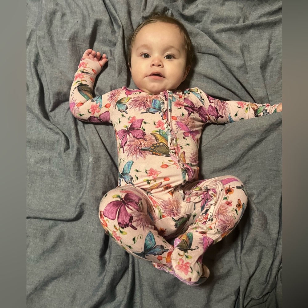 Posh Peanut bamboo footie 12-18 months